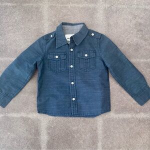 Kids Blue Denim pearl snap 3T